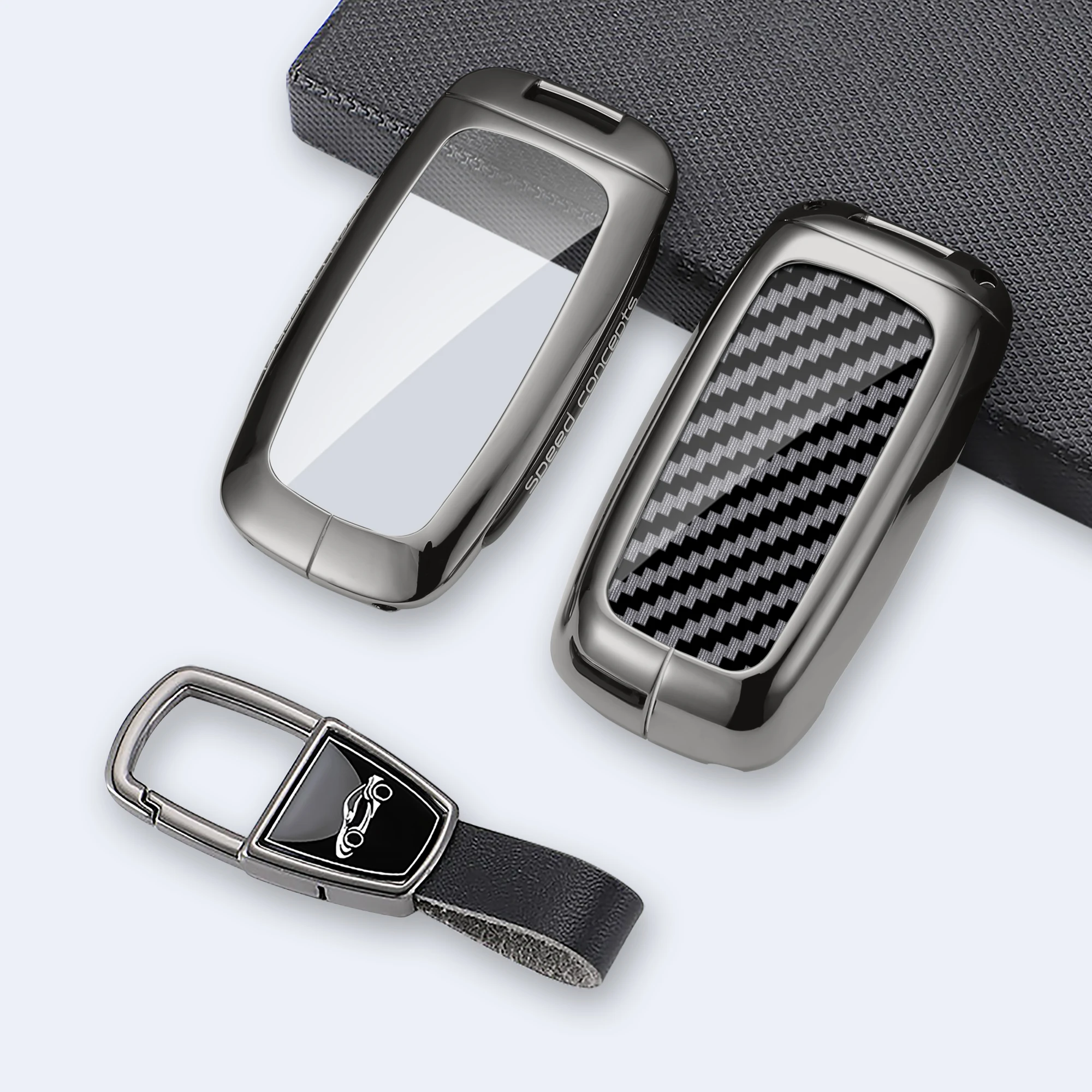 Car Accessories Malaysia - Passende Schlüsselhülle aus Zinklegierung und Leder