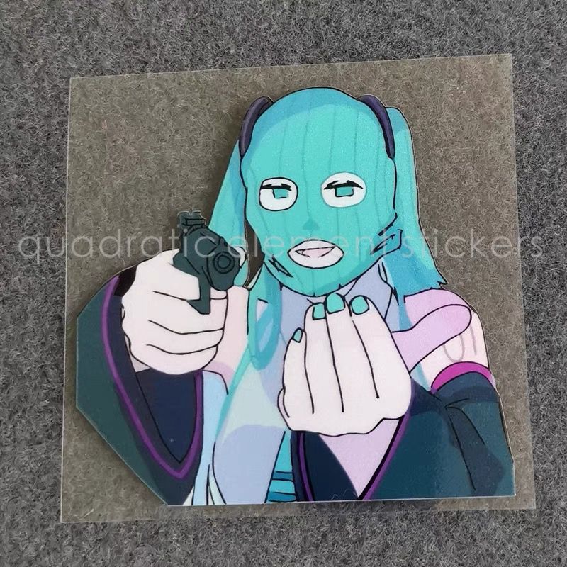Car Accessories Girl - Miku Motorrad-Aufkleber, wasserfest, für Elektroautos, Cartoon-Zwiebel,
