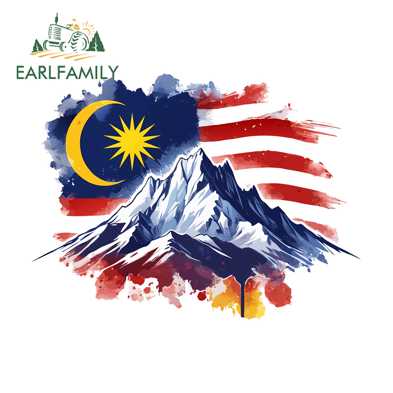 Car Accessories Malaysia - EARLFAMILY Malaysia-Flagge, Aufkleber für Stoßstange und