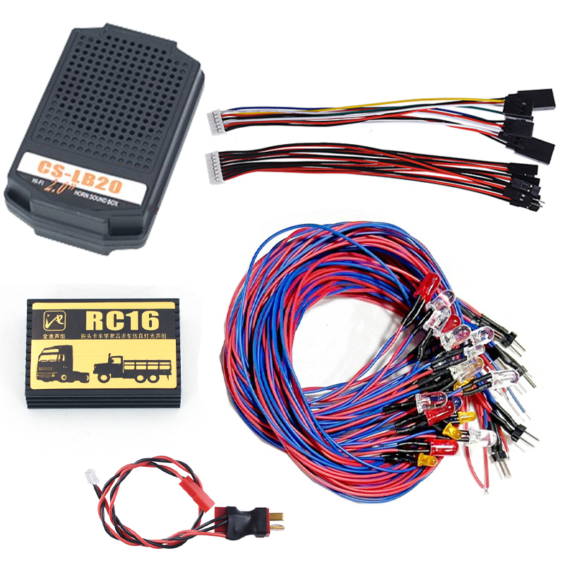 Car Accessories Sound System - 2-in-1-Sound- und Lichtsystem-Gruppenkit für 1/14 Tamiya