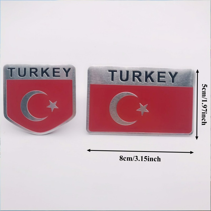 Car Accessories Malaysia - Modifikations-Metall-Autoaufkleber TÜRKEI MALAYSIA INDONESIEN Flagge Karosserie-Dekoration