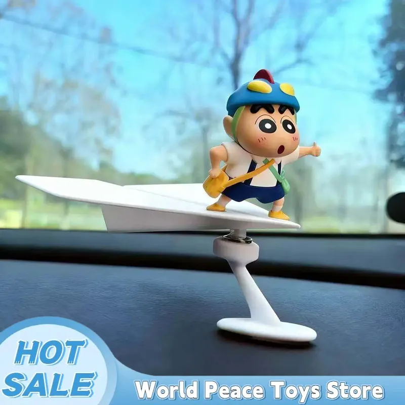 Car Accessories Etsy - Drehbare Flugzeug-Figur Crayon Shin-Chan Auto-Armaturenbrett-Ornamente Auto-Innenraum-Konsolen-Deko