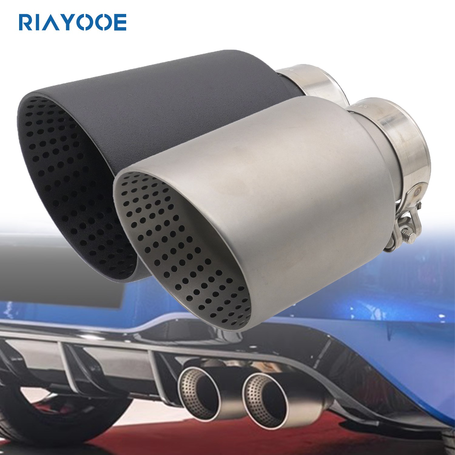 Car Accessories Sound System - Auto-Auspuff-Schalldämpferspitzen, Rohrsysteme, Zubehör, Schalldämpfer, Universal-Schalldämpfer, Edelstahl-Schalldämpferspitze,