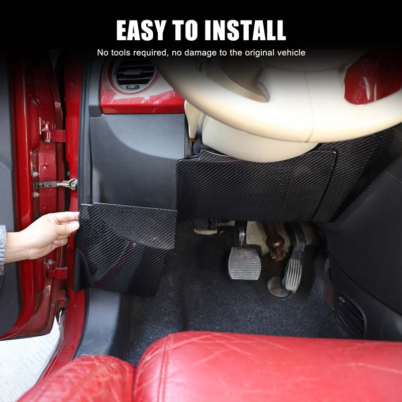 Car Accessories Under 500 - Für Fiat 500 2007-2015 Echtcarbon-Armaturenbrett-Lenkrad unter