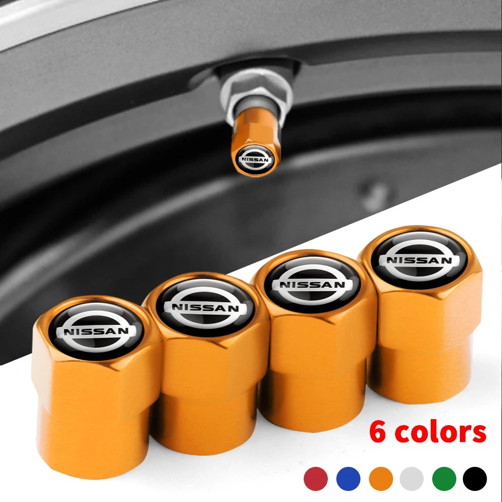 Car Accessories Nissan Xtrail - 4 Stück Auto-Styling Metall-Reifenventilkappen Felgenzubehör für