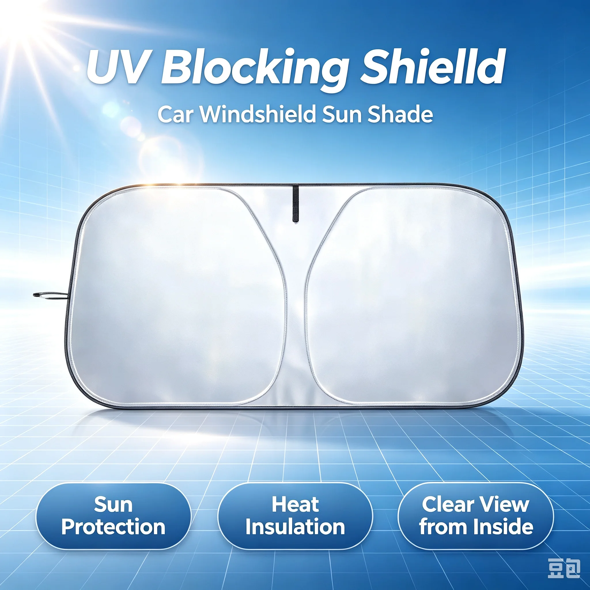 Car Accessories Parts - Auto-Frontscheiben-Sonnenschutz UV-Schutz Sonnenschutzrollo Windschutzscheiben-Visierabdeckung Auto-Vorhang Sonnenschutz