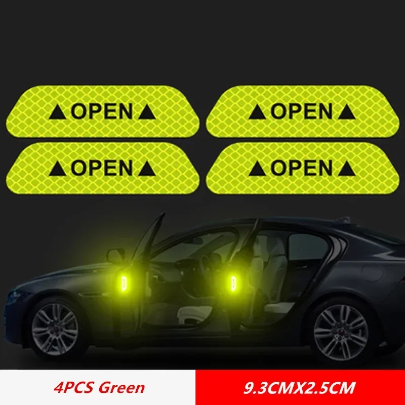 Car Accessories Quick Delivery - 4 Stück reflektierende Aufkleber für Autotüröffnungen,