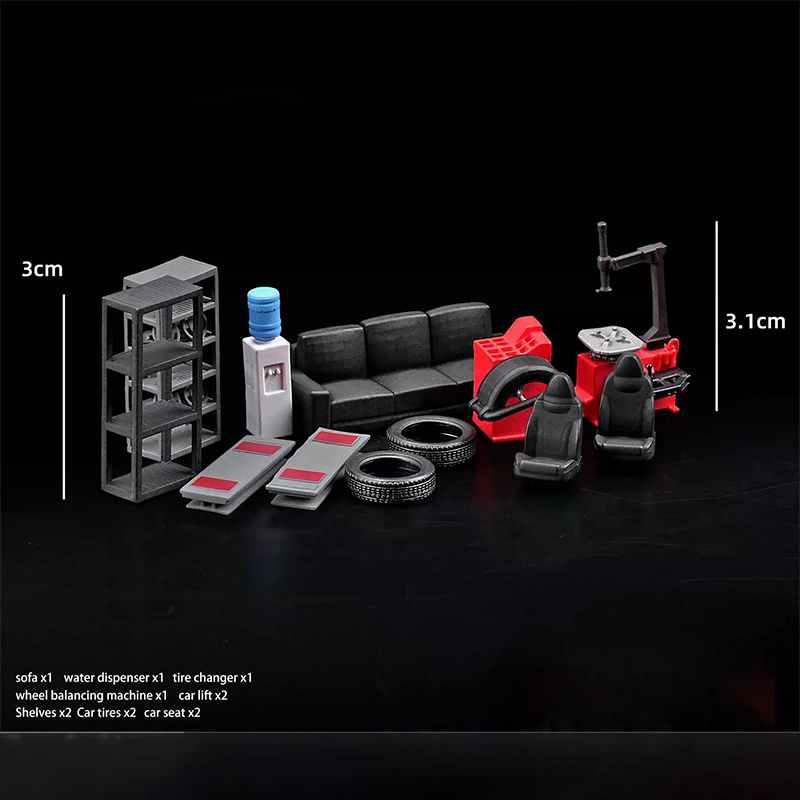 1:64 Autowerkstatt-Requisitens – Car Accessories Shop Bewertung und Preis